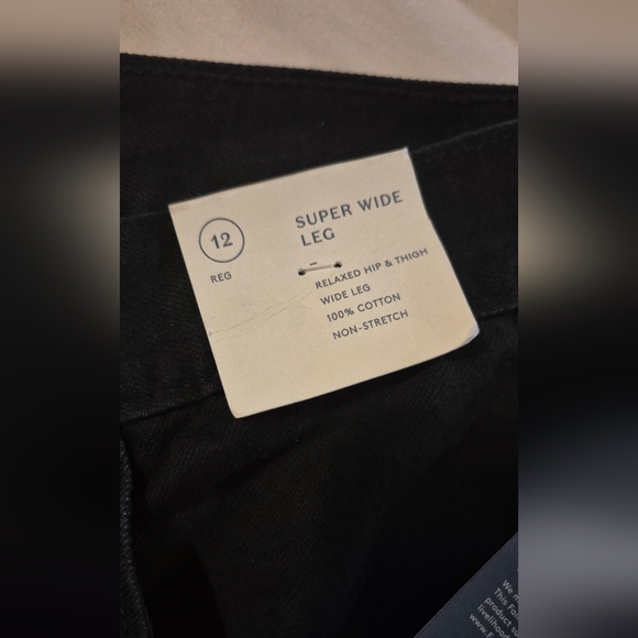 NWT Universal Thread Super Wide Leg Black Jeans - Picture 6 of 14